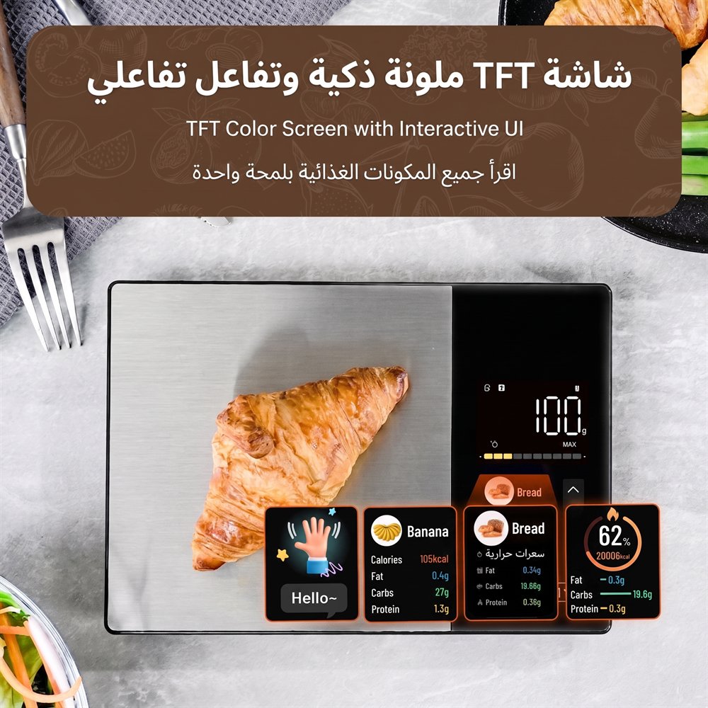شاشة TFT ملونة ذكية وتفاعل تفاعلي